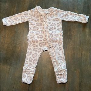 Rockin Royalty Leopard Bamboo convertible footie